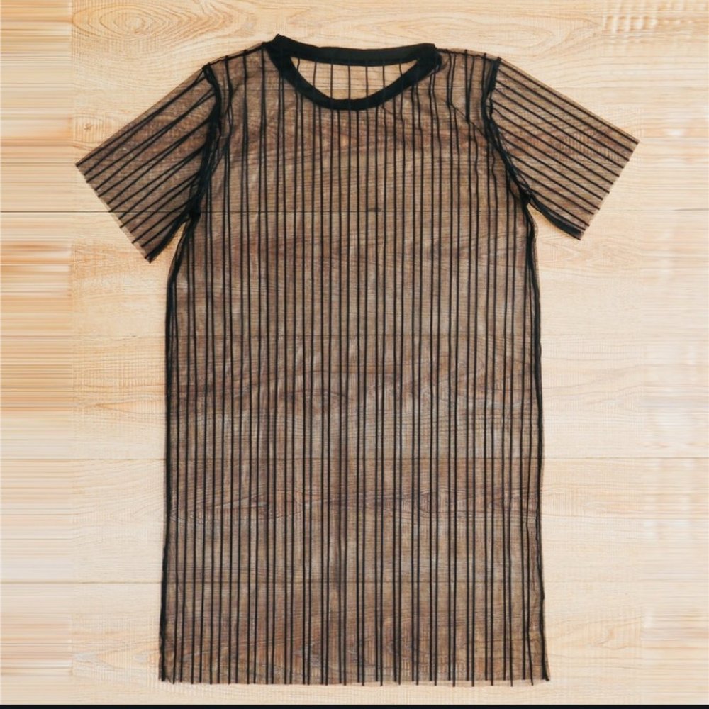 Sheer Black Tee